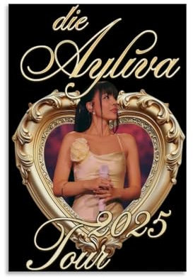 Maqiae Ayliva Poster Music Retro Vintage Tour Cover 2025 Für Zimmer, Ästhetische Leinwand-Wandkunst, Schlafzimmer-Dekor Poster 12x18inch(30x45cm)