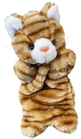 Generisch # Katzen-Wrestling-Handschuh Katzen-Wrestling-Spielzeug Handpuppe Katzen-Spielhandschuh Katzen-Handpuppe zum Spielen Katzenpuppe zum Training gegen Langeweile und (Orange One Size)