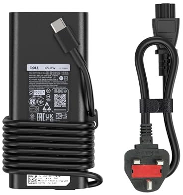 vencoss 65W USB-C Laptop Charger Compatible With Dell Latitude 5530 5420 5430 5520 5540 7430 7420 7440 7340 7530 7330 7320 XPS 13 9250 9360 9365 9370 9380 9350 9550 20V 3.25A Adapter Power Cord