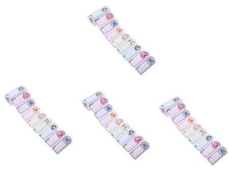 4 Rollos Etiquetas Adhesivas para Pegatinas Impermeables para Cocina y Guardería para Identificación Almacenamiento