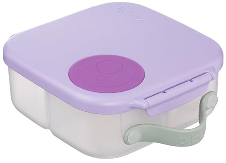 b.box Mini Brotdose | Bento-Box mit 3 Fächern (2 auslaufsicher) | Ideal für Kleinkinder, Kinderlunch und Snacks | Passt für ein ganzes Stück Obst | BPA-frei