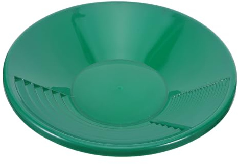 YARNOW Batée à Or Rainurée Plastique Verte, Bac de Jardin Portable pour Prospection Manuelle, Outil de Lavage des Sols Léger et Résistant, pour Aventures en Plein Air et Débutants