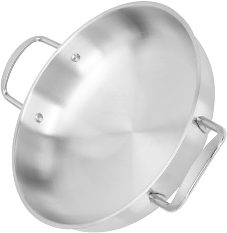 iplusmile Olla Multiusos para Acero Inoxidable para Sopa y Mariscos con Doble Asa Cómoda para Cocina Portátil y Estufa, Adecuado para Preparar Ramen y Arroz Mixto