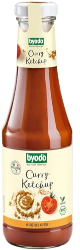 Byodo Bio Curry Ketchup, 500 ml - 100% Bio-Zutaten, Erlesenes Curry & Italienische Tomaten ohne Bindemittel - Ideal für Currywurst & Pommes