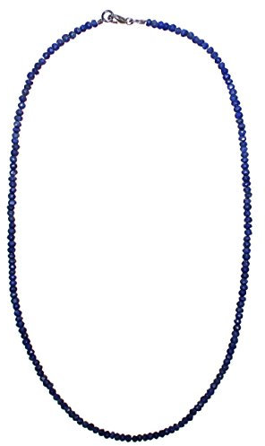 Budawi® Lapislazuli Kette Halskette Collier facettiert 925 Silber Verschluss