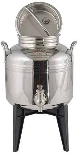 SANSONE FUSTO SALDATO LT 3 EUROPA RUBINETTO BIDONE OLIO ACCIAIO INOX 18/10
