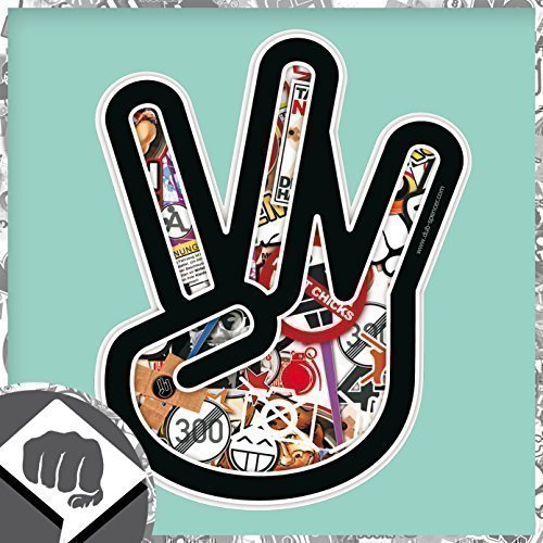 Sticker Bomb 06 - West Coast Side Hand Aufkleber Decal Sticker Bombing - Dub