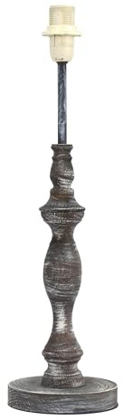 EGLO Tischlampe 1+1 Vintage, Nachttisch Holz, Stahl in grau-Patina, E14 Fassung