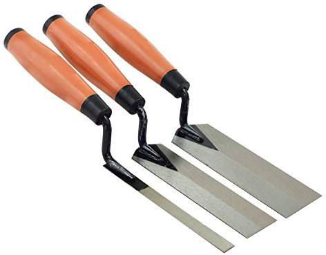 CA108 - Juego de 3 espátulas para márgenes de construcción y escayola, madera
