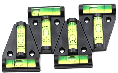 Driak 4 Pcs 58x44x13mm High Accuracy Bullseye Level Bubble T Shaped Bubble Spirit Level/Tripod with Mounting Hole