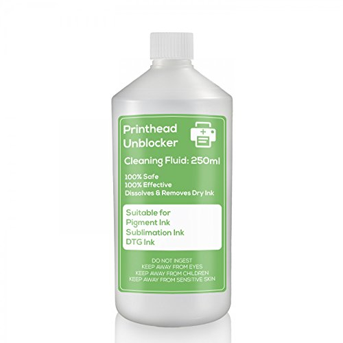 DTG Druckkopf-Reinigungsflüssigkeit, 250 ml, zum Reinigen und Entblocken des Druckkopfs für Epson / Brother Druckkopf