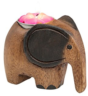 Handelsturm Kerzenhalter Elefant Kerzenständer handgeschnitzt aus Holz