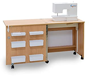Comfort 1 | Nähmaschine Schrank Tisch | (Lakeland Acacia light)