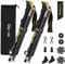 Glymnis Bastones de Senderismo Bastones Trekking Plegables 2pcs 36cm~130cm de Aleación de Aluminio 7075 y EVA para Senderismo Alpinismo Trail Viaje
