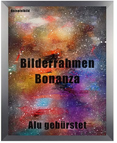 Homedecoration Bilderrahmen Bonanza Bildgröße 75 x 98 cm in Alu gebürstet mit Acrylglas Antireflex 2 mm in 52 Farben