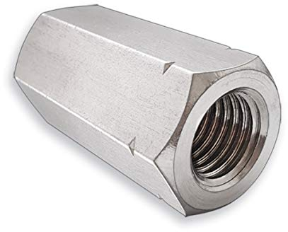 Gewindemuffen A2 Edelstahl Sechskantmuffe Verbindungsmutter Langmutter Distanzmutter V2A Sechskant-Ausführung M6 M8 M10 M12 M16 M20 M24 M30 (10, M24 x 50 mm)