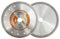 BGTEC Diamond Tile Blade 2PCS 180mm Super Thin Turbo Rim Concrete Porcelain Saw Blade with 22.23mm Arbor for Cutting Porcelain Tile Ceramic Granite Marble Hard Material Cutting Disc