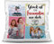PR Print Royal Kissen mit Füllung - Fotocollage selbst gestalten mit Spruch für Freundin - GLÜCK - mit DREI eigenen Fotos - Geschenkidee Fotokissen - Kissen Polyester - Weiß