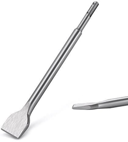 flintronic Scalpelli per Piastrelle SDS PLUS, Tagliapiastrelle Smussati 250 mm X 40 mm, Scalpelli Curvi per Ceramica e Piastrelle