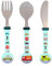 Zawadi Vehicles Children's Kids 3pcs Stainless Steel Cutlery Utensil Set, Knife Fork Spoon