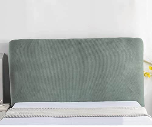 TFBH Bett Kopfteil Abdeckung Stretch Kopf Bettbezug Für Einzel/König/Doppel/Königin Holz/Leder Bett Rückenlehne Möbel Schutzbezug Kopfteil Hussen Nordic Schlafzimmer Dekoration,Green-Length:180-200cm