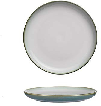 Assiette Plaque ronde de steak for la maison d'occasion, élégante assiette de pâtes de salades, micro-ondes et plaque de dîner for lave-vaisselle, couleur assortie. Assiettes Plates