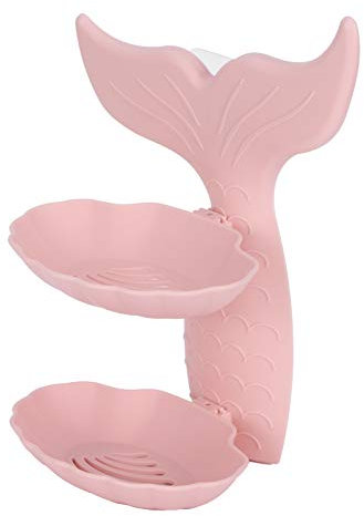 Boîte à savon, porte-savon, porte-savon forme de poisson rouge robuste pour adhésif de cuisine de salle de bain perçage avec autocollant trace