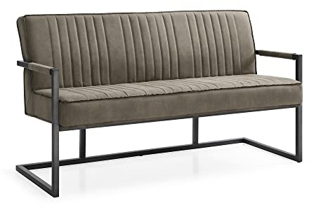 GMD Living Polsterbank David in Taupe, T69 x B160 x H93,5 cm