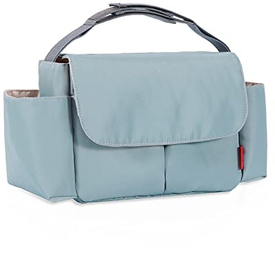SONARIN Wasserdichter Kinderwagentasche Organizer,Große Kapazität Buggy Organizer Tasche Universal Multifunktional Kinderwagen Organizer Aufbewahrungstasche mit Getränkehalter(Grün)