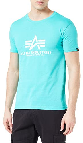 Alpha Industries Herren Camiseta Basic para Hombre Kurzarm Shirt, Atomic Green,