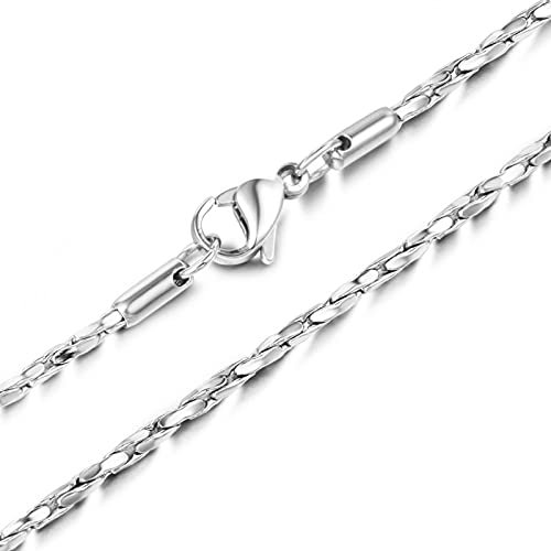 Gay Ketten, Kette Edelstahl Hummerschere Cardano für Frauen Frau Freundin 55cm (Silber)