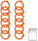 Replacement Silicone Seals for Jars Airtight Silicone Sealing Gaskets Rings, Leakproof Replacement Rubber Seals for Glass Clip Top Jars Storage Jars (12 PCS, Orange)