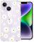 CAROKI for iPhone 14 Clear Case with Small Daisy Pattern - Bumper Protective Shockproof Soft Silicon Cover Case