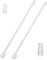 2PCS 12 Inches Blind Wand for Window Blinds, Vertical Blinds Replacement Parts Clear Plastic Opener Long Window Stick Tilt Rod with Hooks and Grips for & Wood Cordless Blinds(White)