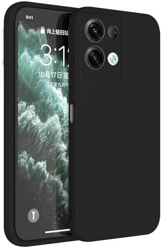 Topme Cover per OPPO Reno8 Pro 5G (6.7 Inches) Custodia Case, Protezione Della Pelle Della Custodia in Silicone Tpu - Nero