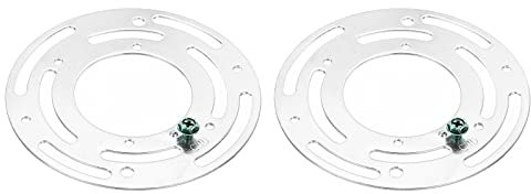 PATIKIL 4 Light Fixture Mounting Bracket, 2 Pack Light Crossbar Round Ceiling Fan Mount Plate Universal with Ground Screws for Chandelier Lamp, Silver