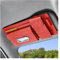 JNNJ Auto-Sonnenblende-Organizer, Kartenhalter Einstellbare Sonnenblende Organizer, Auto Multifunktionale Aufbewahrungstasche Für Sonnenbrillen, Bankkarten(Rot)