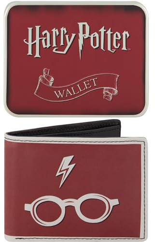 Concept One Harry Potter, portafoglio sottile bifold con custodia decorativa in latta per uomini e donne, multicolore, taglia unica, portafoglio a due pieghe sottile con custodia decorativa in latta