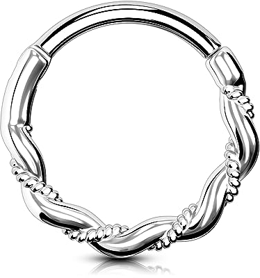 OUFER Body Piercing Helix Tragus Daith Hoop Ohrring Ring 16G 316L Edelstahl Rook Septum Piercing Schmuck Knorpel Ohrring Hoop Ring, Edelstahl