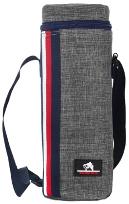Trinkflaschenhalter,Trinkflasche Tasche Hülle,Wasserflaschenhülle Flaschenhalter Mit Verstellbarem Schultergurt,Schutzhülle für Thermobecher,für Camping Wandern Spazieren Reisen,Grau