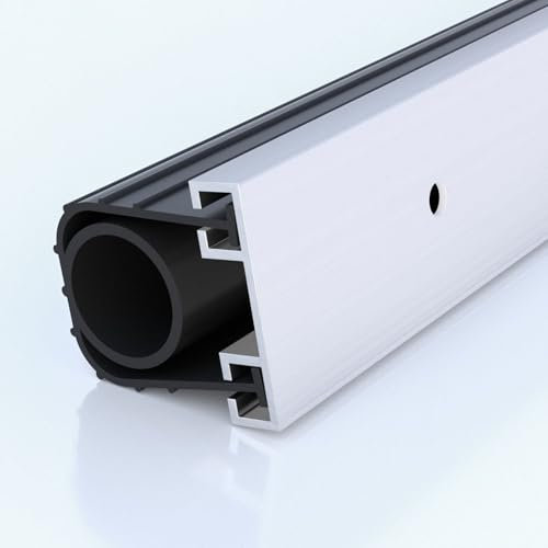 Ginchain U+O Ring Garage Door Seals Bottom Rubber Kit, Universal Garage Door Seals with Pre-drilled Aluminum Track Retainer Base, Heavy-Duty Combination Garage Door Weather Stripping Kit