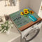 Nouiroy Tapete para lavadora, con diseño floral, para lavadora, secadora, cubierta superior, superabsorbente, para lavadora, microondas, refrigerador (girasol feliz)