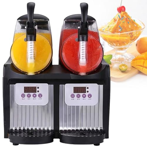 SACLMD Heavy Duty Commercial Slush Machine,Double Tank Drink Machine,for Supermarkets Cafés Restaurants Bars Home Use,110V