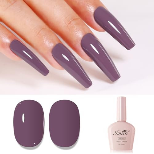 Imtiti Smalto Semipermanente Unghie Viola, Smalti Semipermanenti Per Unghie Rosa Viola UV Led Soak Off Smalto Gel Unghie UV Naturale Gel Nail Polish Per Domestico 10ml