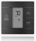 3316250.712 Schwarz RV Single Zone Wandthermostat, Ersatz für Dometic RV/Camper Klimaanlage, Digitale Temperaturanzeige, Drei Eingangsbereiche, Hellblaue Hintergrundbeleuchtung Selbstlöschend