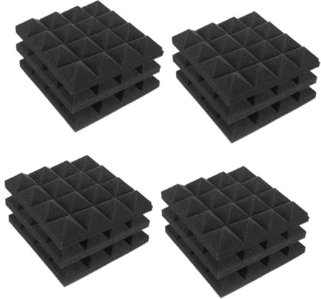 TOYANDONA 12 Pièces Coton d'isolation phonique led leds panneaux insonorisants panneaux d'insonorisation panneau insonorisé pour la maison panneaux acoustiques insonorisés