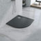 Piatto Doccia 90x90 cm Semicircolare Line Extra Slim Antracite In Resina Sintetica e Polvere Di Marmo Con Piletta In Omaggio