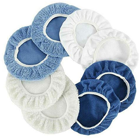 Gokeet 8PCS 9-10 Polierwachse Bonnet Set Polierpad Abdeckung Polierwerkzeug