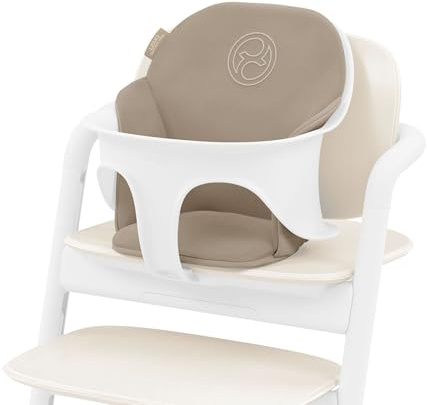 CYBEX Gold LEMO Komforteinsatz, für Hochstuhl & Sets, Almond Beige | Für CYBEX LEMO Baby Set und LEMO Hochstuhl, Für Kinder ab 6 Monate bis 3 Jahre, Gepolstert, Leicht anzubringen