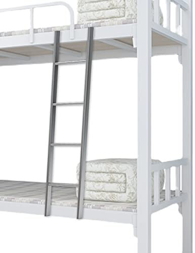 Escalera para litera para Caravana, Caravana, Autocaravana, Autocaravana, Escalera para litera con Ganchos de Montaje, Color Plateado, Seguridad, Escalera Colgante (Color: Plateado, tamaño: